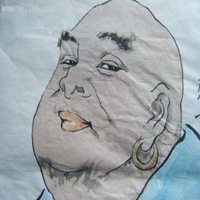 罗汉头像素描图片