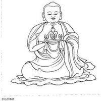 罗汉头像素描图片