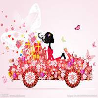 美女与蝴蝶头像