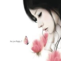 美女与蝴蝶头像