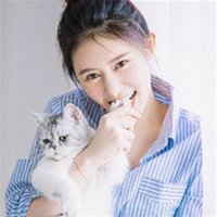美女抱猫头像图片