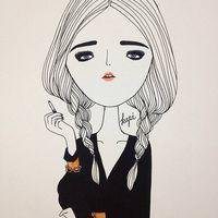 酷酷头像女生卡通头像