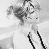 青年男生素描头像