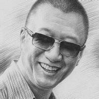 青年男生素描头像