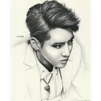 青年男生素描头像