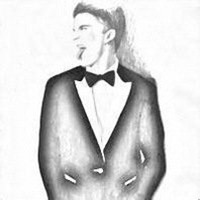 青年男生素描头像