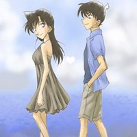 小兰与新一恩爱头像