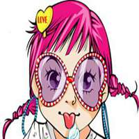 小女孩吃雪糕头像