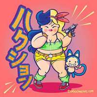 微信卡通胖子头像女