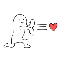 欧美男生手比心头像