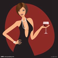 浪漫喝红酒微信头像图片