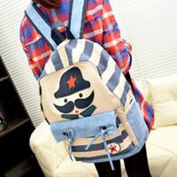 背背包的女生背影头像