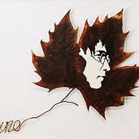 唯美手拿树叶头像