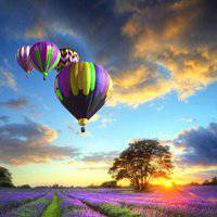 唯美热气球头像