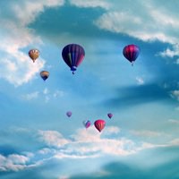 唯美热气球头像