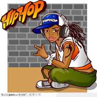 嘻哈头像女动漫图片