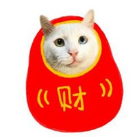 微信招财猫头像 摇手招财猫卡通头像