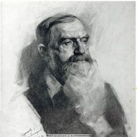 微信老人头像素描