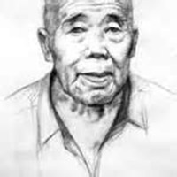 微信老人头像素描