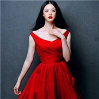 女生红裙子头像_穿红色裙子的少女头像图片