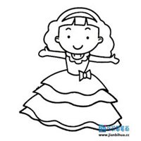 小公主头像简笔画