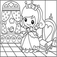 小公主头像简笔画