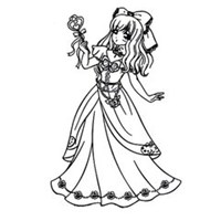 小公主头像简笔画