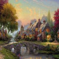 小桥流水头像_有意境的田园风格小桥流水人家头像