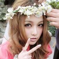 小清新带花头像女生_清新可爱女生戴花头像图片