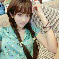 扎两个麻花辫头像_炸麻花辫可爱女生头像图片