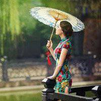 打油纸伞头像图片_复古有意境撑油纸伞美女头像