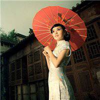 打油纸伞头像图片_复古有意境撑油纸伞美女头像