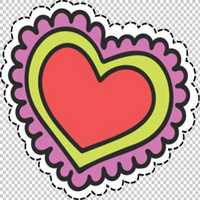 桃心头像卡通_卡通桃心爱心形状头像图片