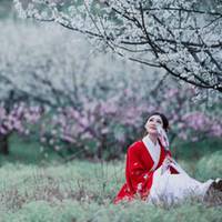 梨花下的美女头像_梨树下的可爱美女头像