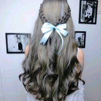 辫子头像女生背影_扎辫子可爱女生背影头像图片