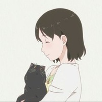 少女和猫头像动漫