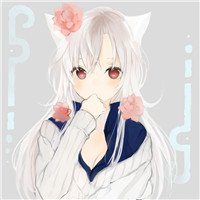 少女和猫头像动漫