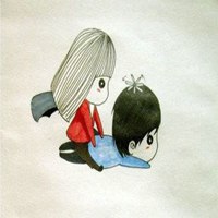 一男一女异性蓝颜头像