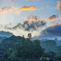 中年人头像男士风景图