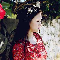 唯美意境头像女生侧面