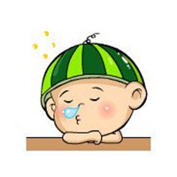 西瓜头卡通头像