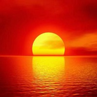 冉冉升起的红太阳图片 清晨冉冉升起的红太阳唯美图片