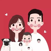 关于全家福的微信头像 卡通幸福全家福头像图片