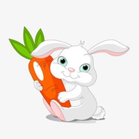 白兔子胡萝卜微信头像