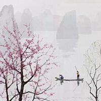 中国传统山水水墨油画