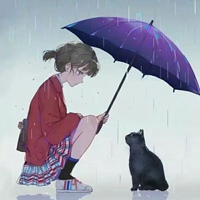 下雨天撑伞唯美图片 高清下雨打雨伞的唯美图片