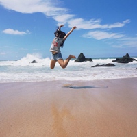 海滩美女唯美图片大全 大海海滩美女风景图片