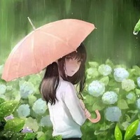 雨中打伞唯美图片 动漫雨天打伞的唯美图片