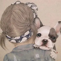 女孩儿与狗狗唯美图片 小女孩和小狗唯美图片