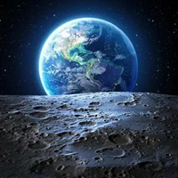 月球上看地球真实图片 唯美的月球上看地球图片